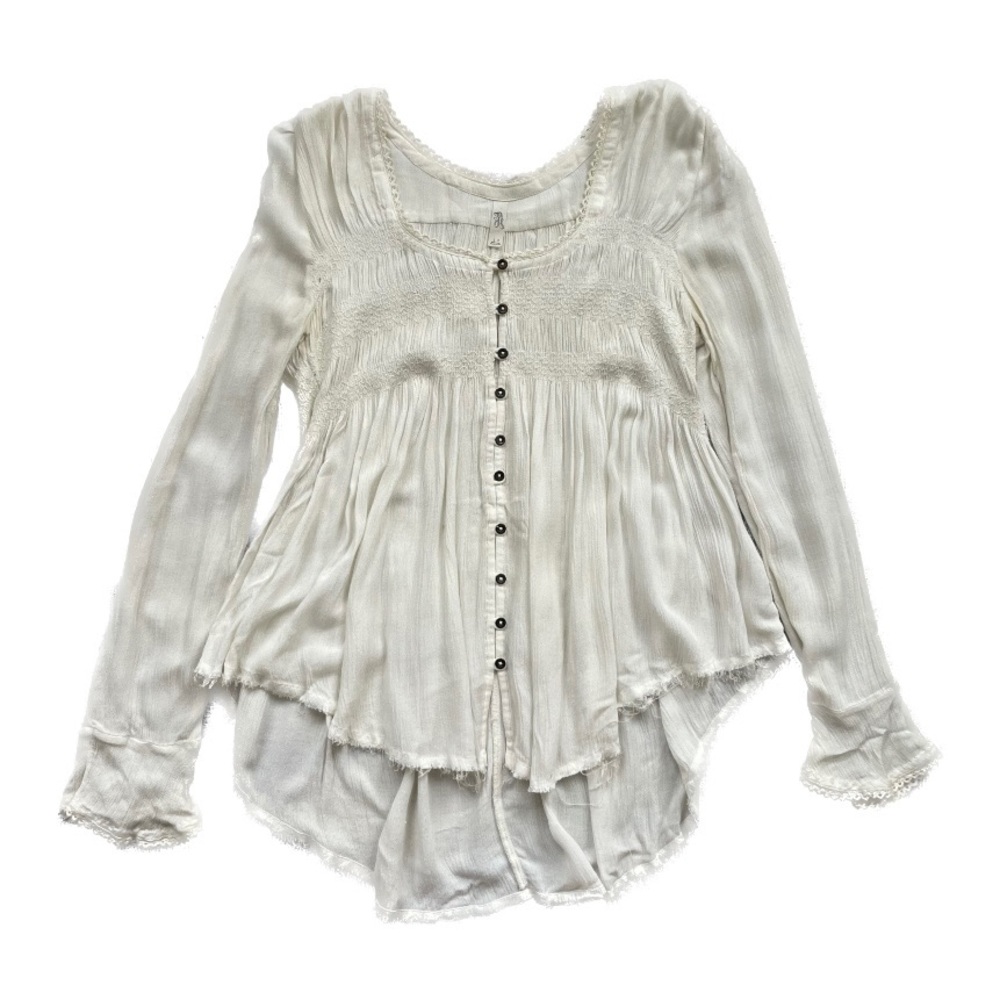 Free People Gauzy Longsleeve Top